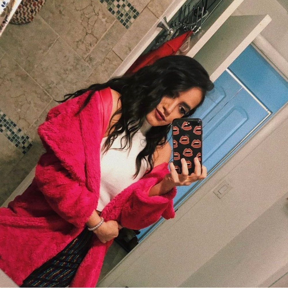 Pink Faux Fur Coat